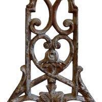 A Cast Iron Crucifix 38" W x 1" D x 65.5" H — France, Circa 1900