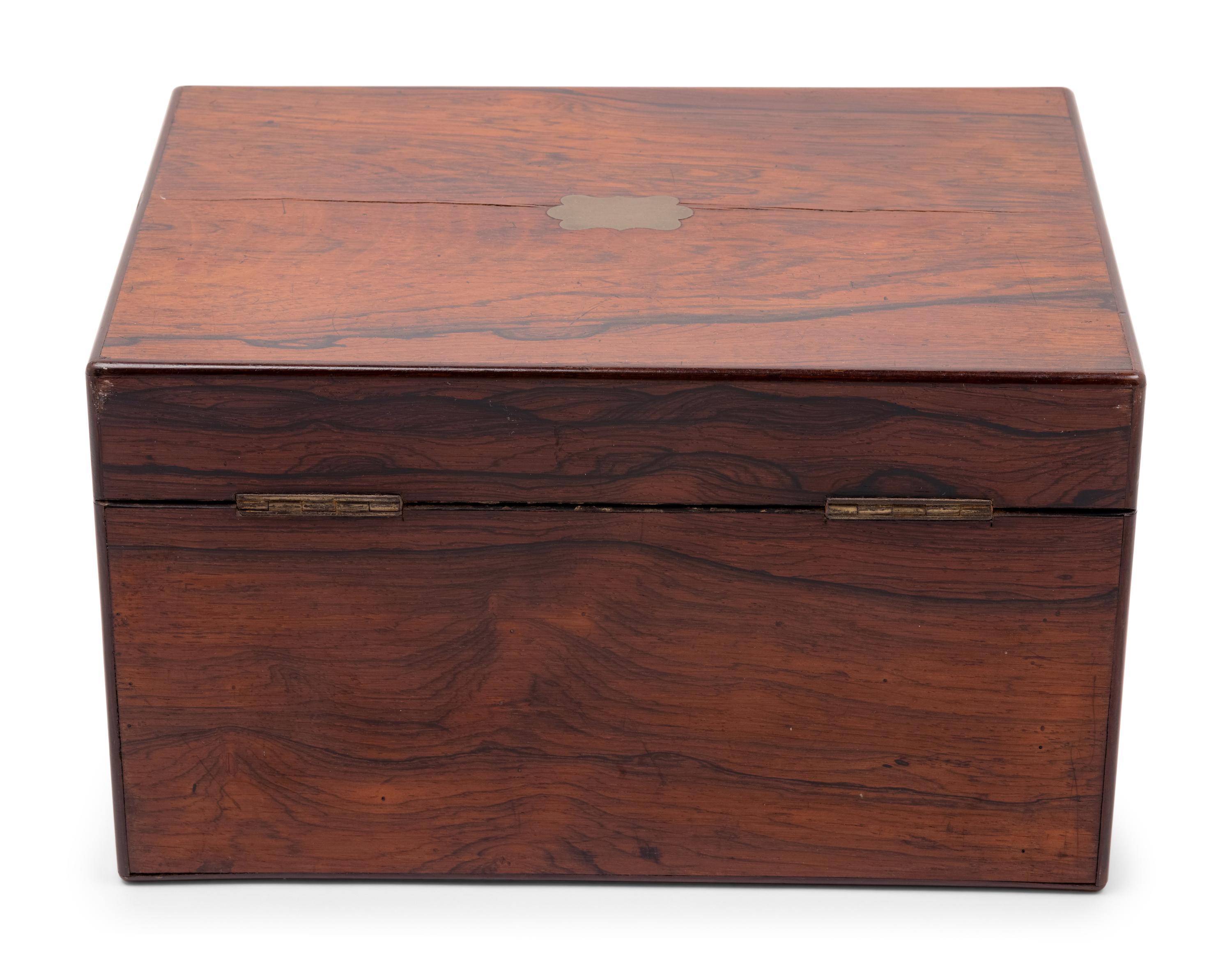 A Victorian Rosewood Dressing Box