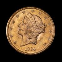 A United States 1884-S Liberty Head $20 Gold Coin