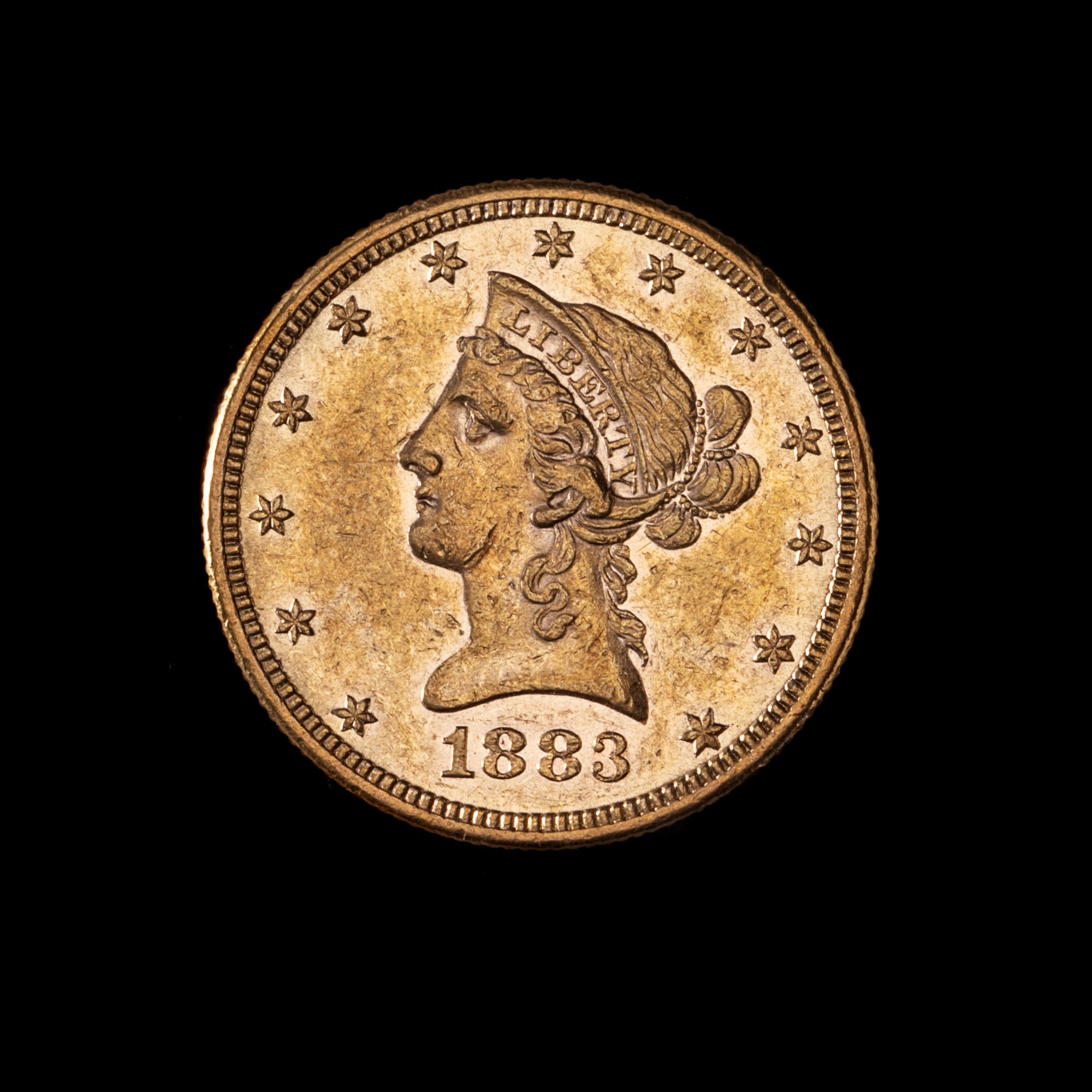 A United States 1883 Liberty Head $10 Gold Coin