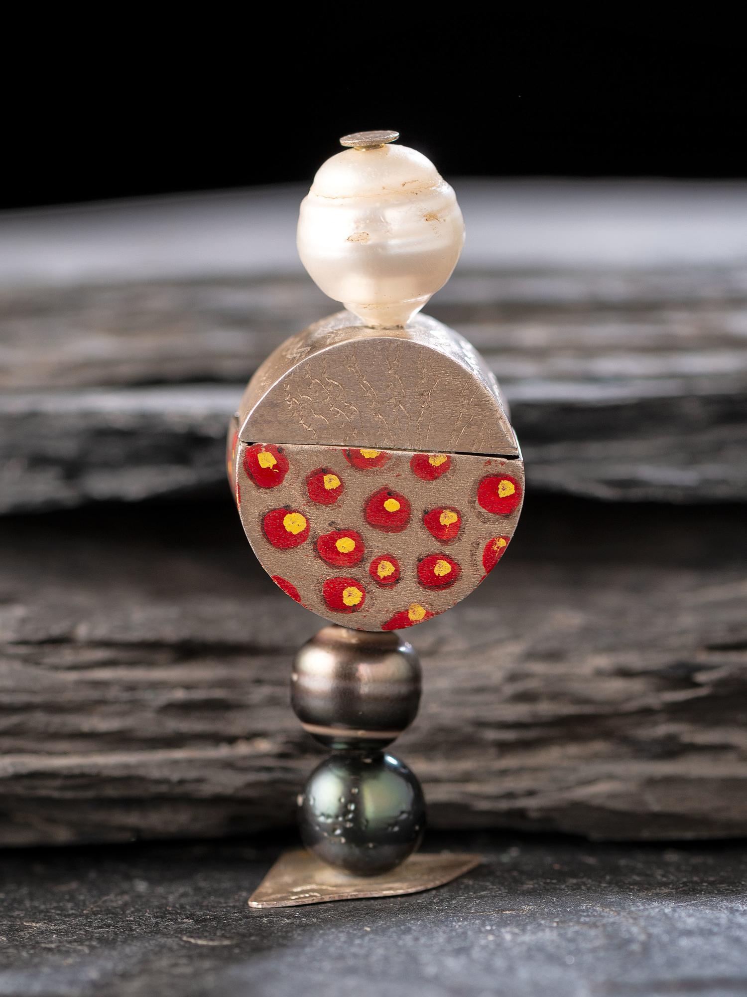 Sterling Silver and Pearl Lidded Trinket