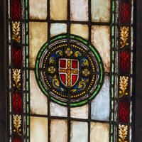 Framed window with Gothic arch
