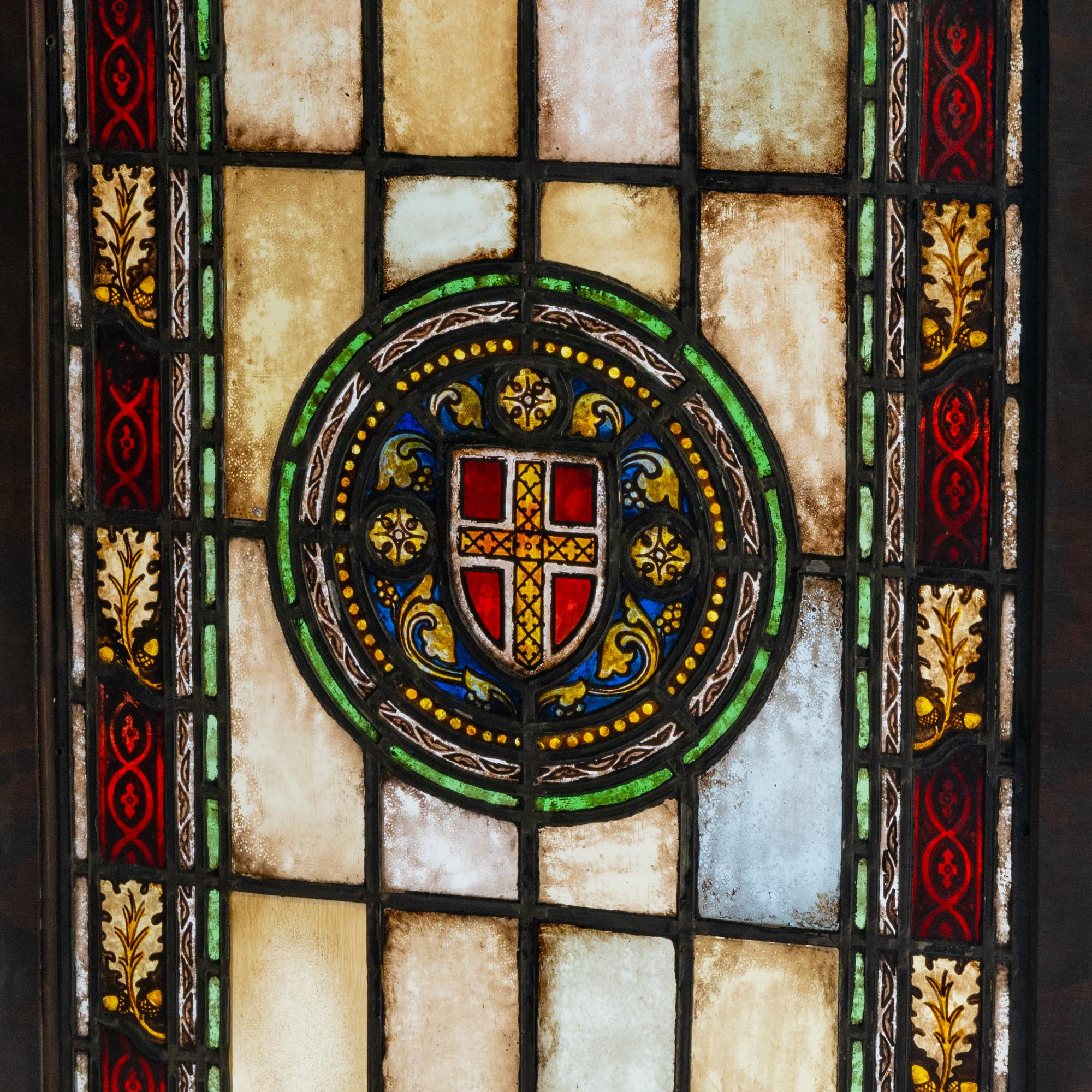 Framed window with Gothic arch