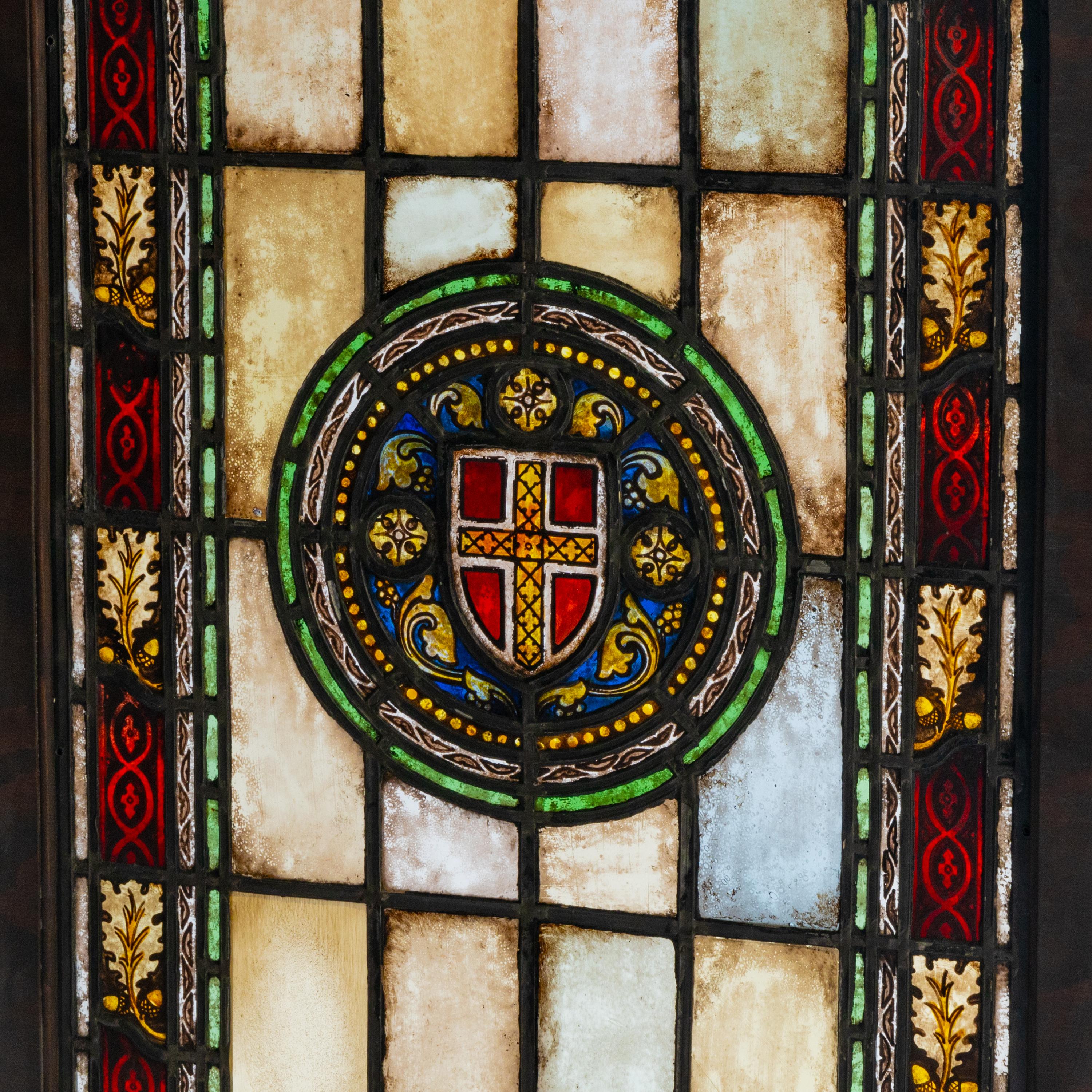 Framed window with Gothic arch