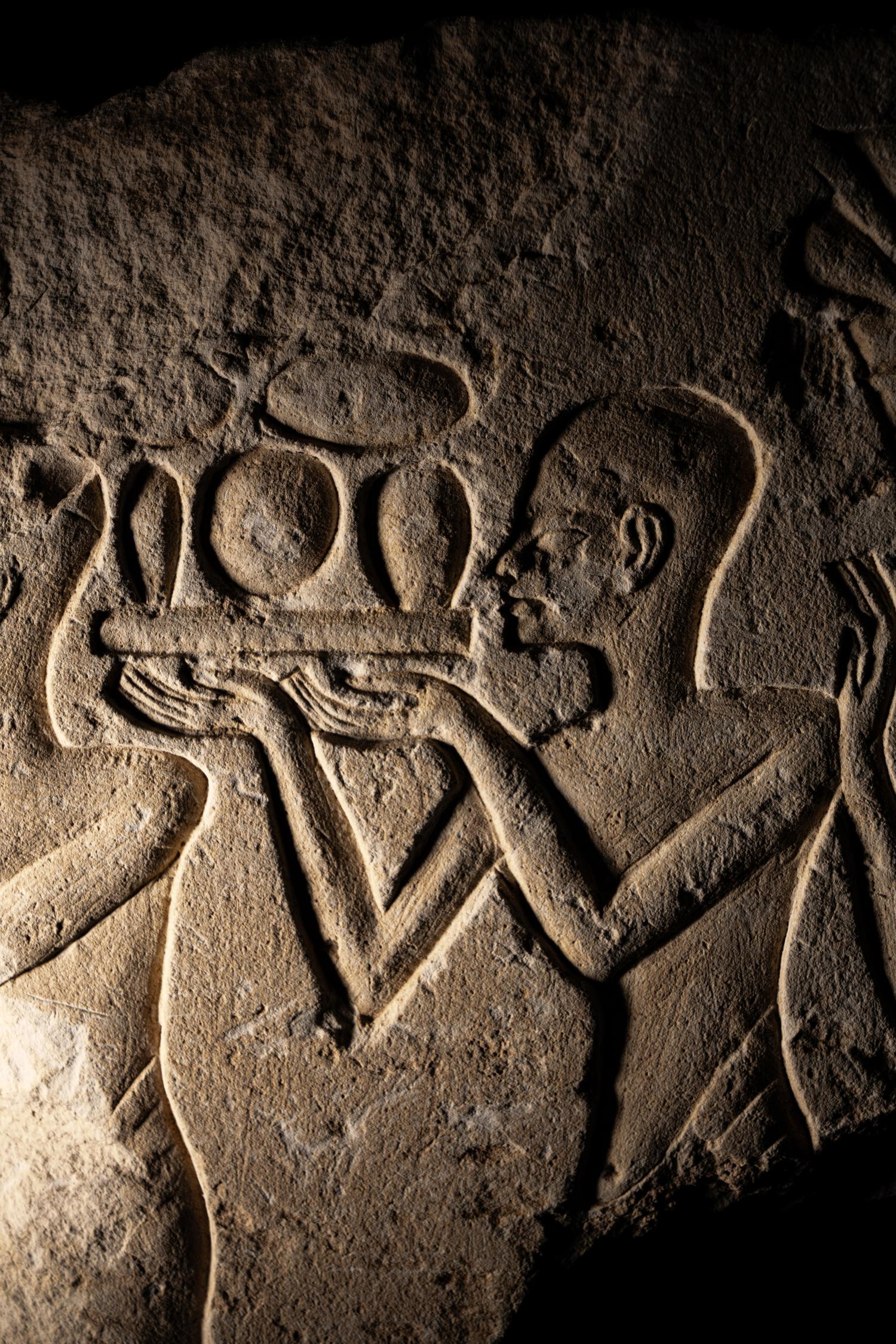 An Egyptian Limestone Relief Fragment