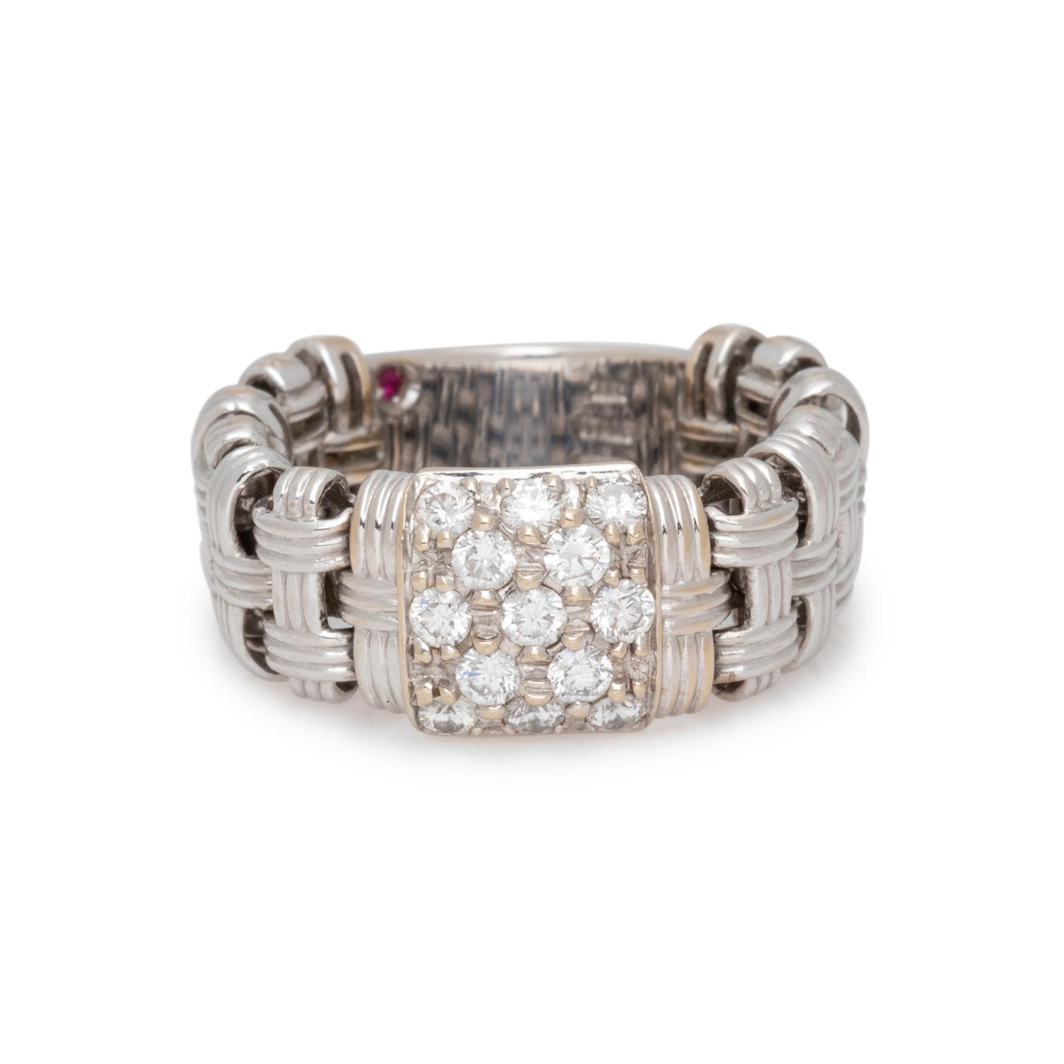 ROBERTO COIN, WHITE GOLD AND DIAMOND 'APPASSIONATA' RING