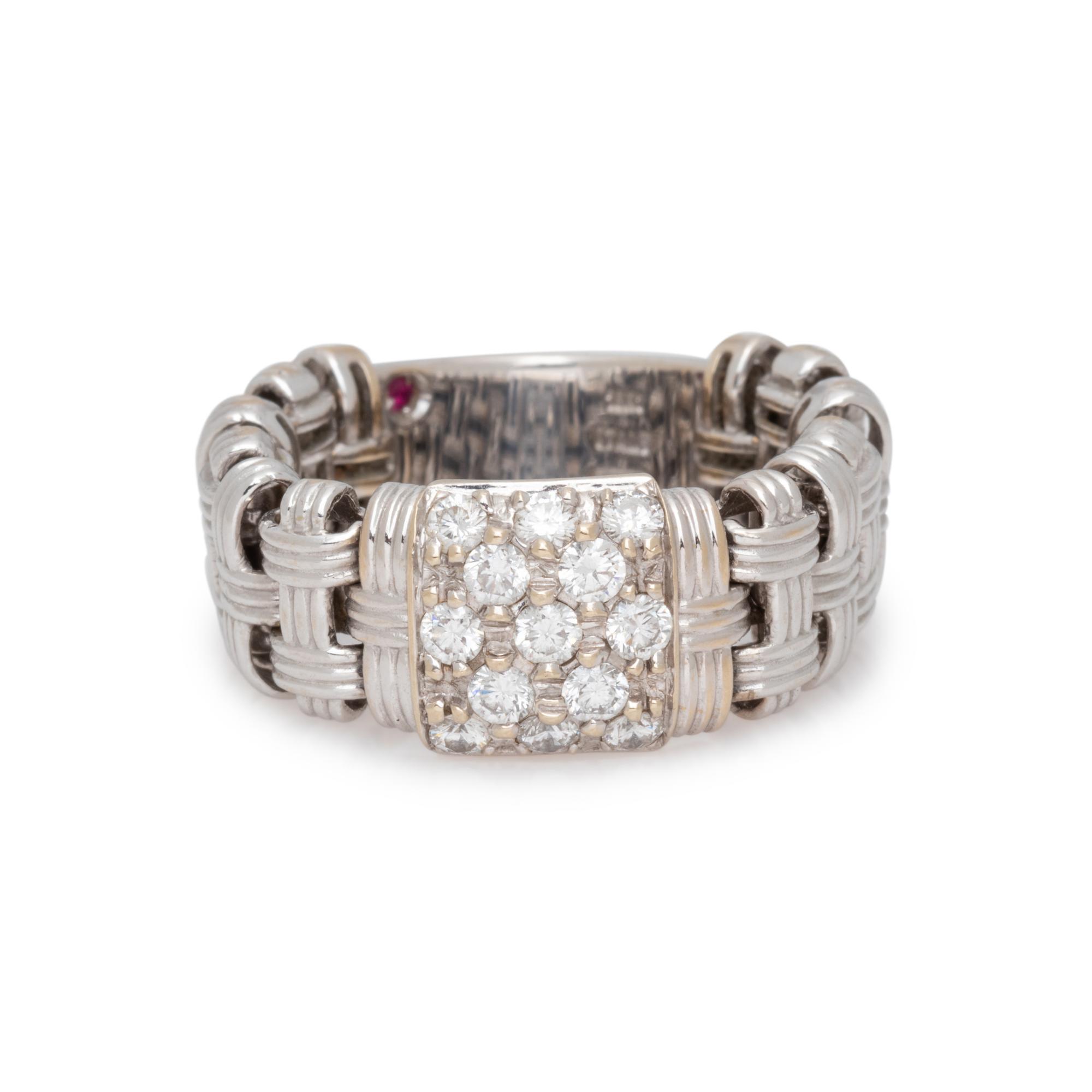 ROBERTO COIN, WHITE GOLD AND DIAMOND 'APPASSIONATA' RING