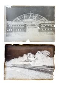 (CHICAGO, PHOTOGRAPHY). A collection of glass plate negatives featuring different Chicago engineering projects. Chicago, c. 1890-1900.