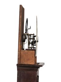 A Chippendale Grain Painted Pine Tall Case Clock