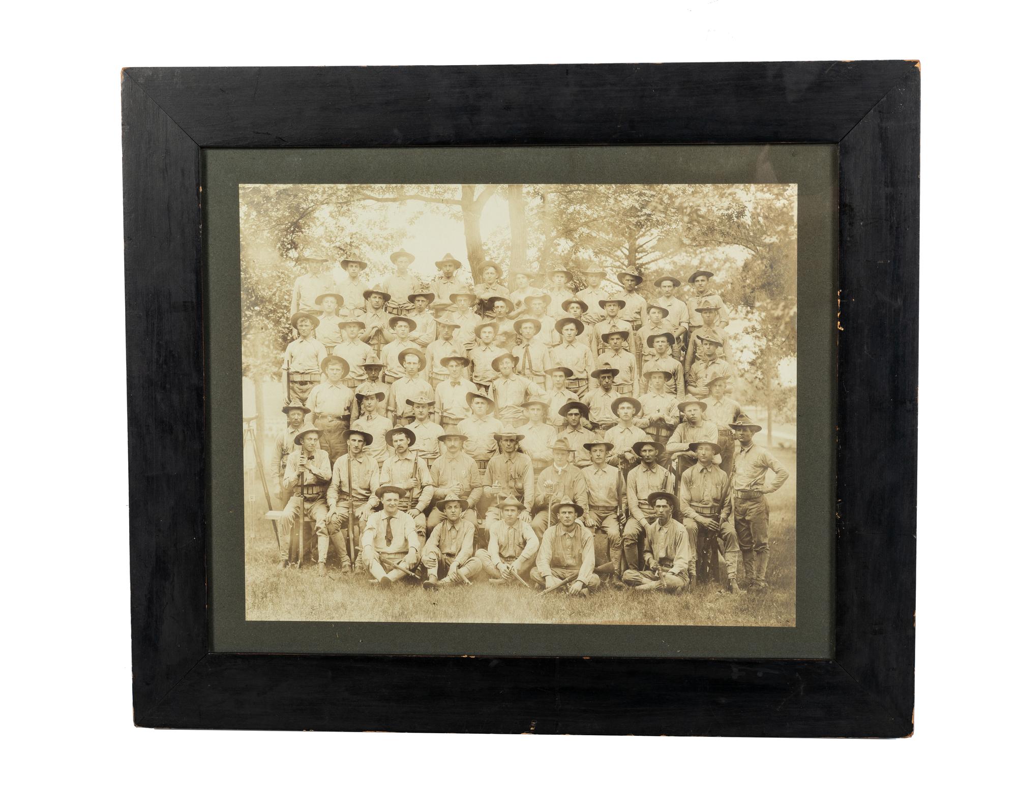 [PHOTOGRAPHY - MILITARY & TRANSPORTATION]. A group of 5 turn-of-the-century and WWI-era photographs and artworks.