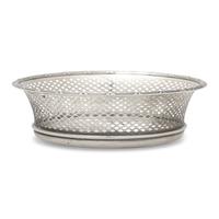 An American Pierced Silver Bread Basket