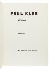 [KLEE, Paul (1879-1940)]. GROHMANN, Will. Paul Klee. Greenwich, CT. New York Graphic Society, 1958.