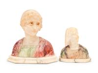 Two Italian Alabaster Busts