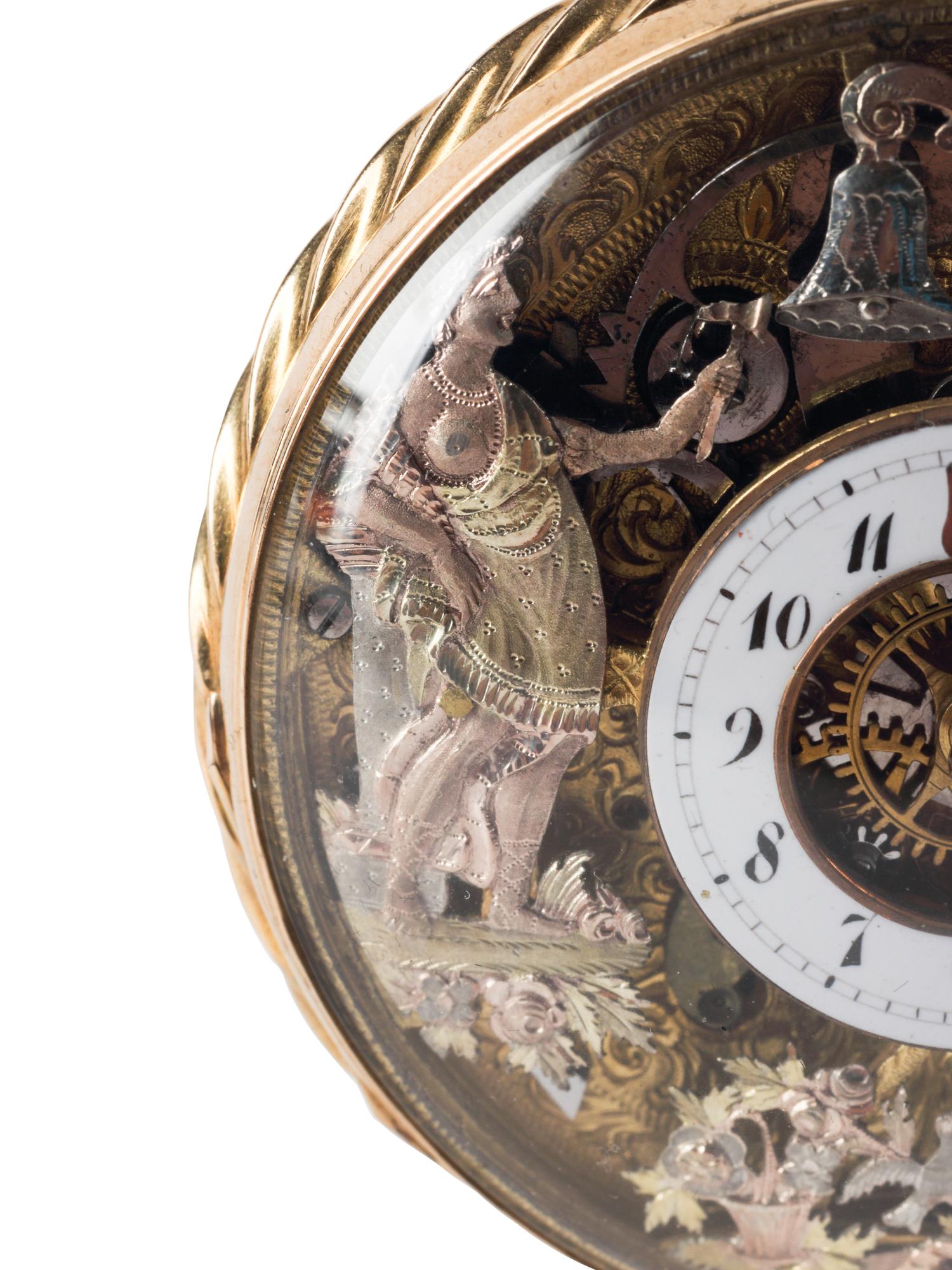 A Swiss Gold Mechanical Pocket Watch