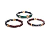 LA NOUVELLE BAGUE, COLLECTION OF ENAMEL BANGLE BRACELETS