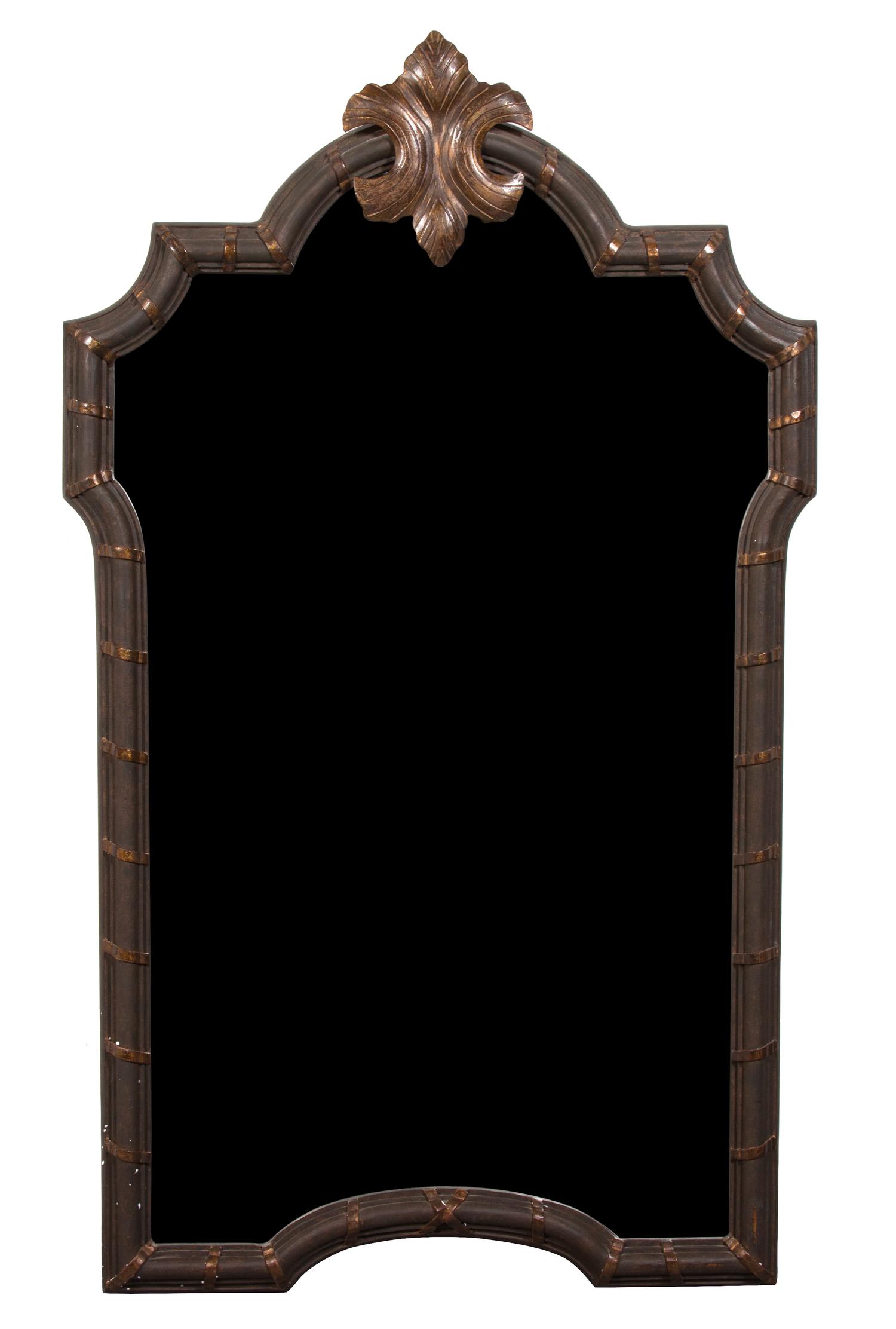 A Contemporary Metal and Lacquered Mirror 20TH CENTURY of Calais form. Height 60... — 20TH CENTURY