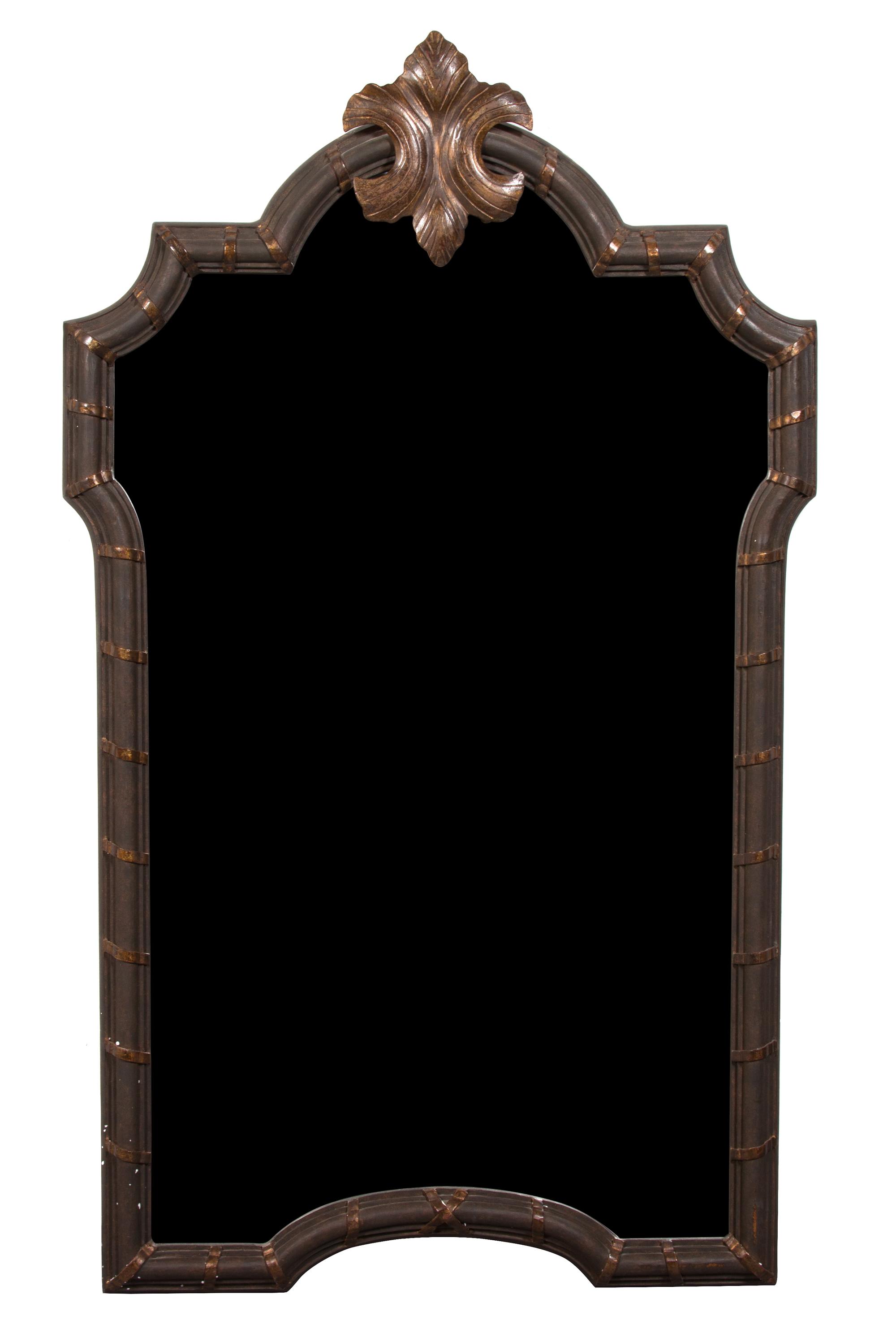 A Contemporary Metal and Lacquered Mirror 20TH CENTURY of Calais form. Height 60... — 20TH CENTURY