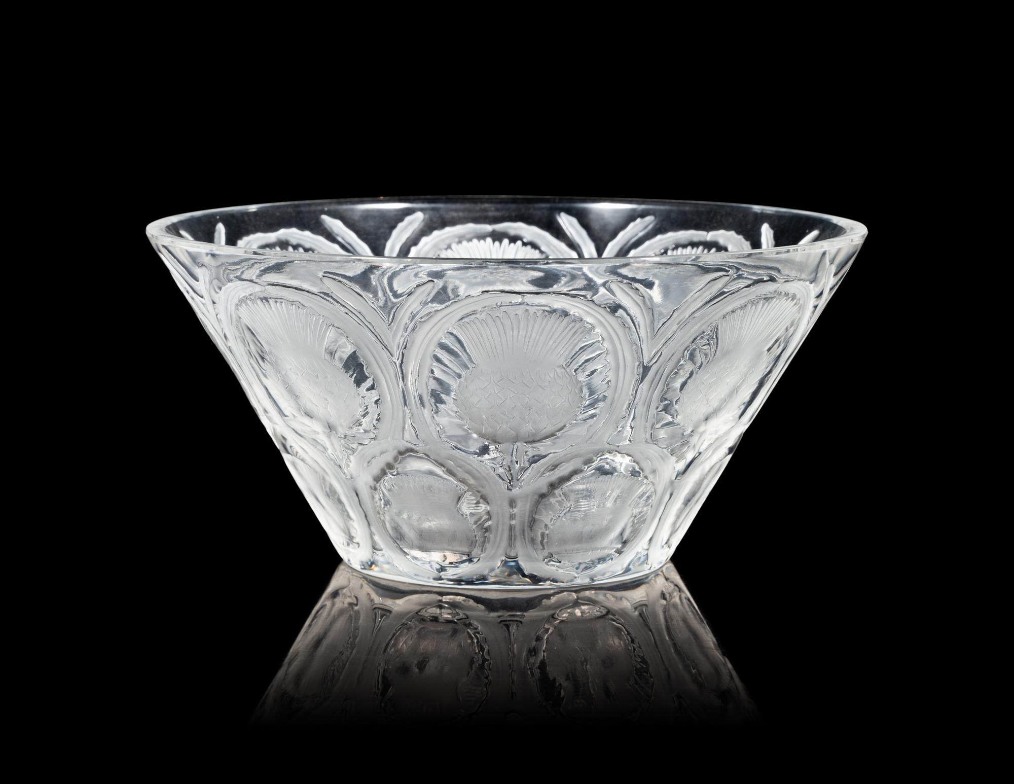 A Lalique Thistle Bowl
