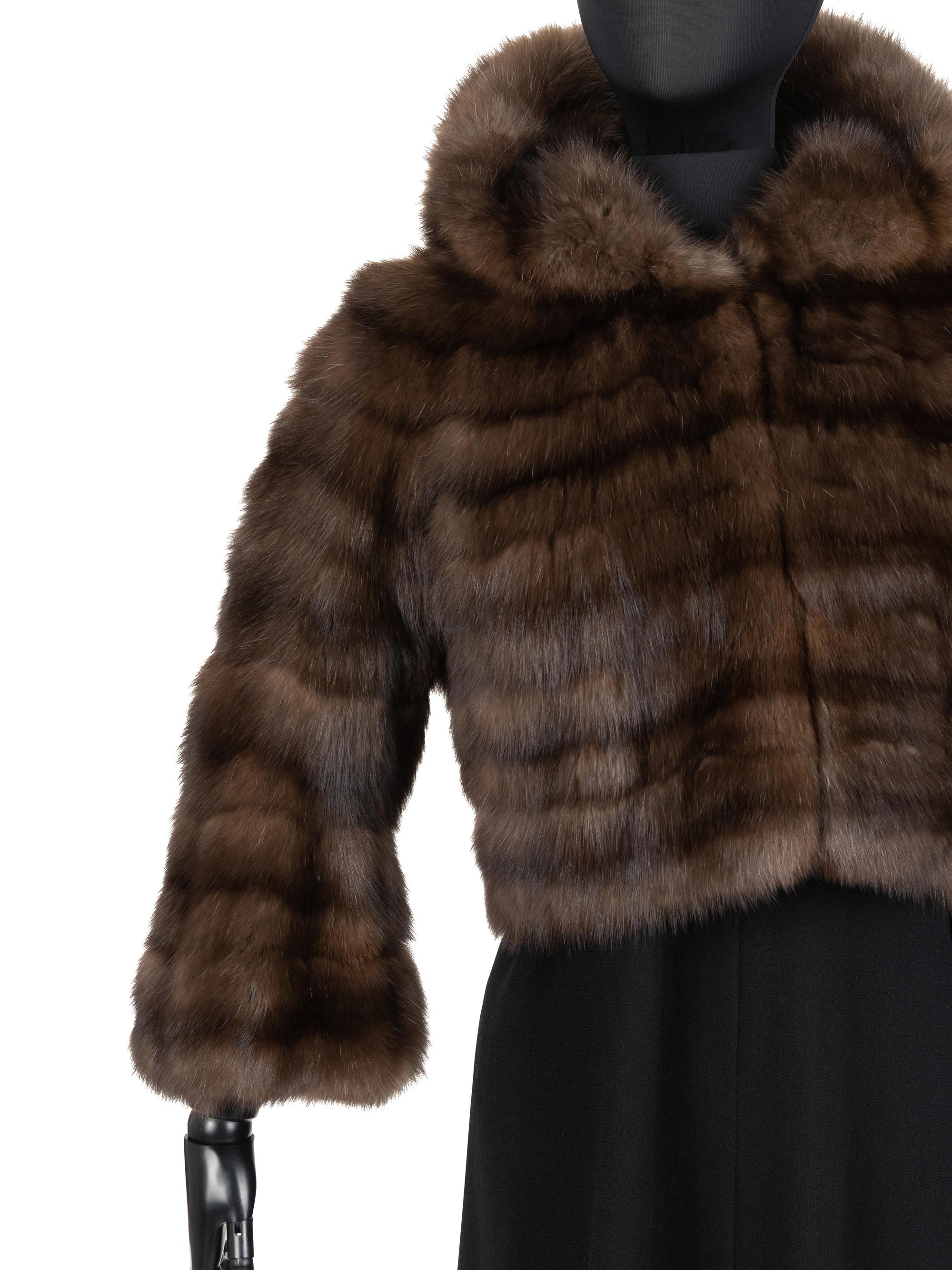Maximillian Russian Sable Short Coat and Unlabeled Sable-Trimmed Wrap, 2000-10s