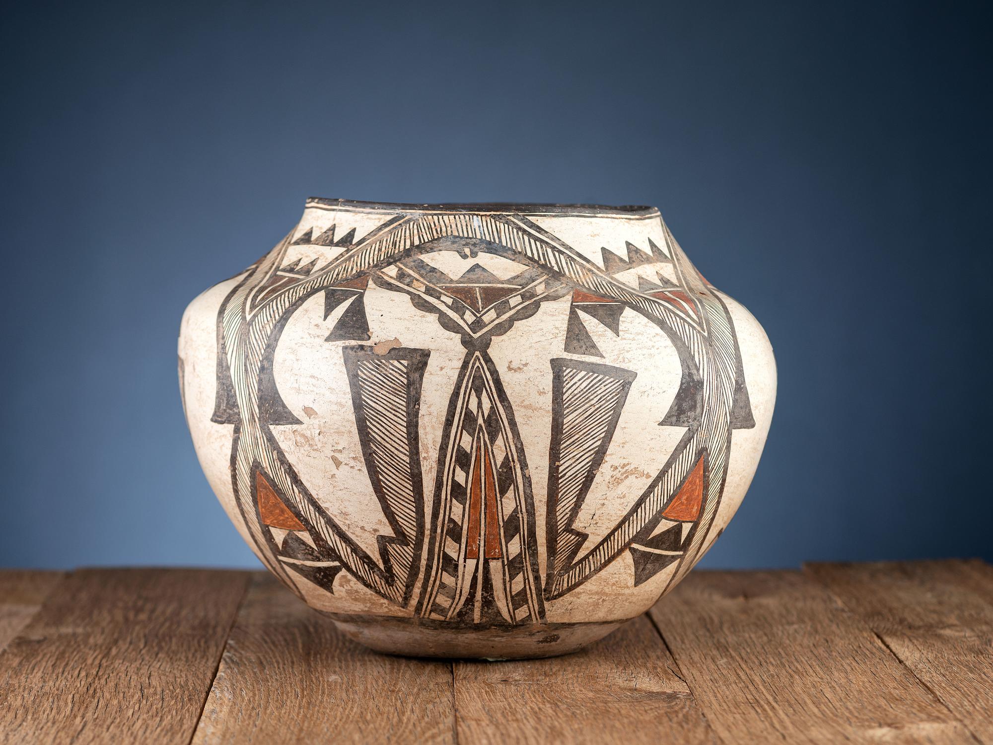 Zuni Polychrome Pottery Olla