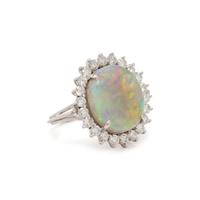 OPAL AND DIAMOND RING
