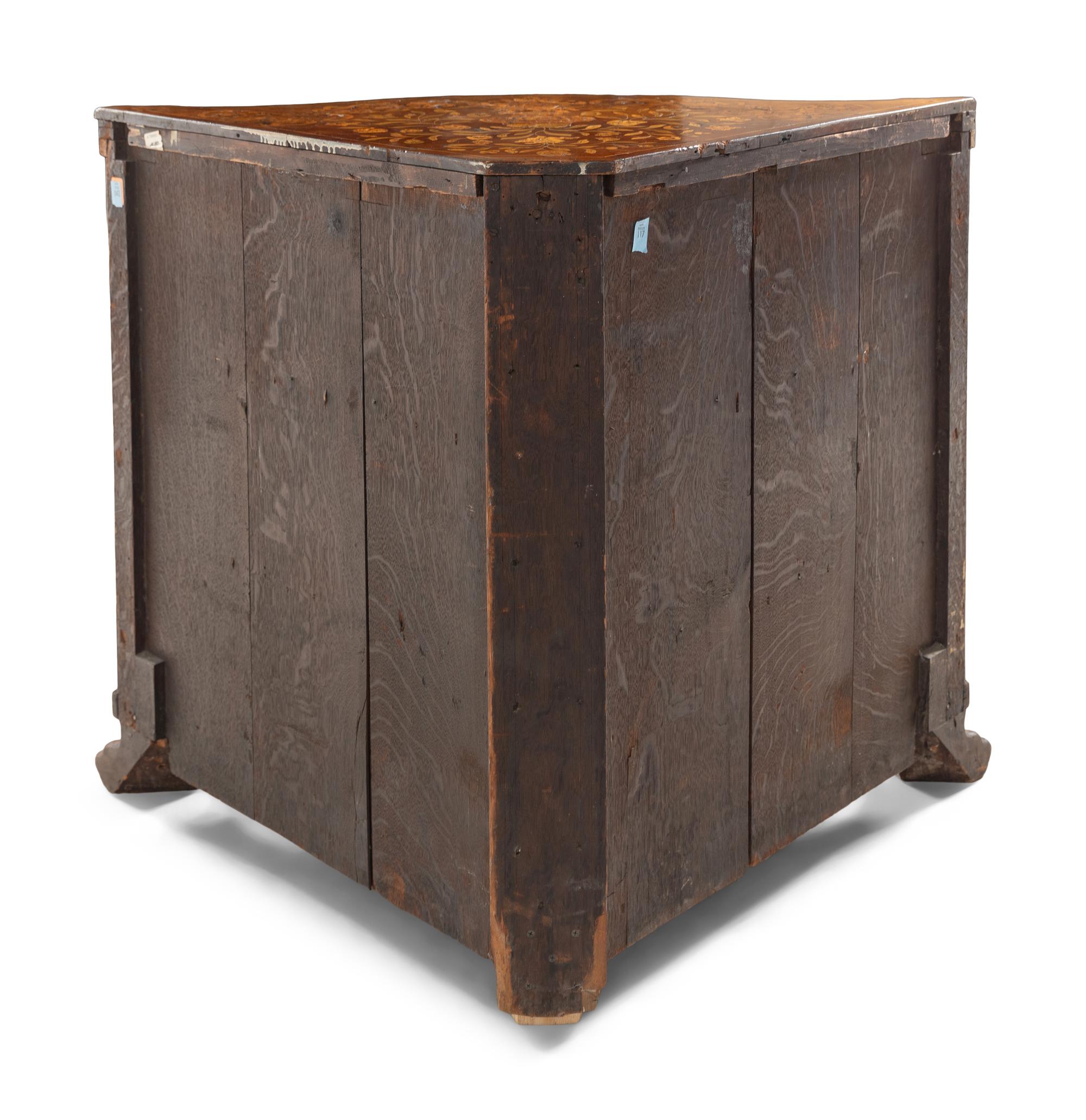 A Dutch Marquetry Corner Cabinet