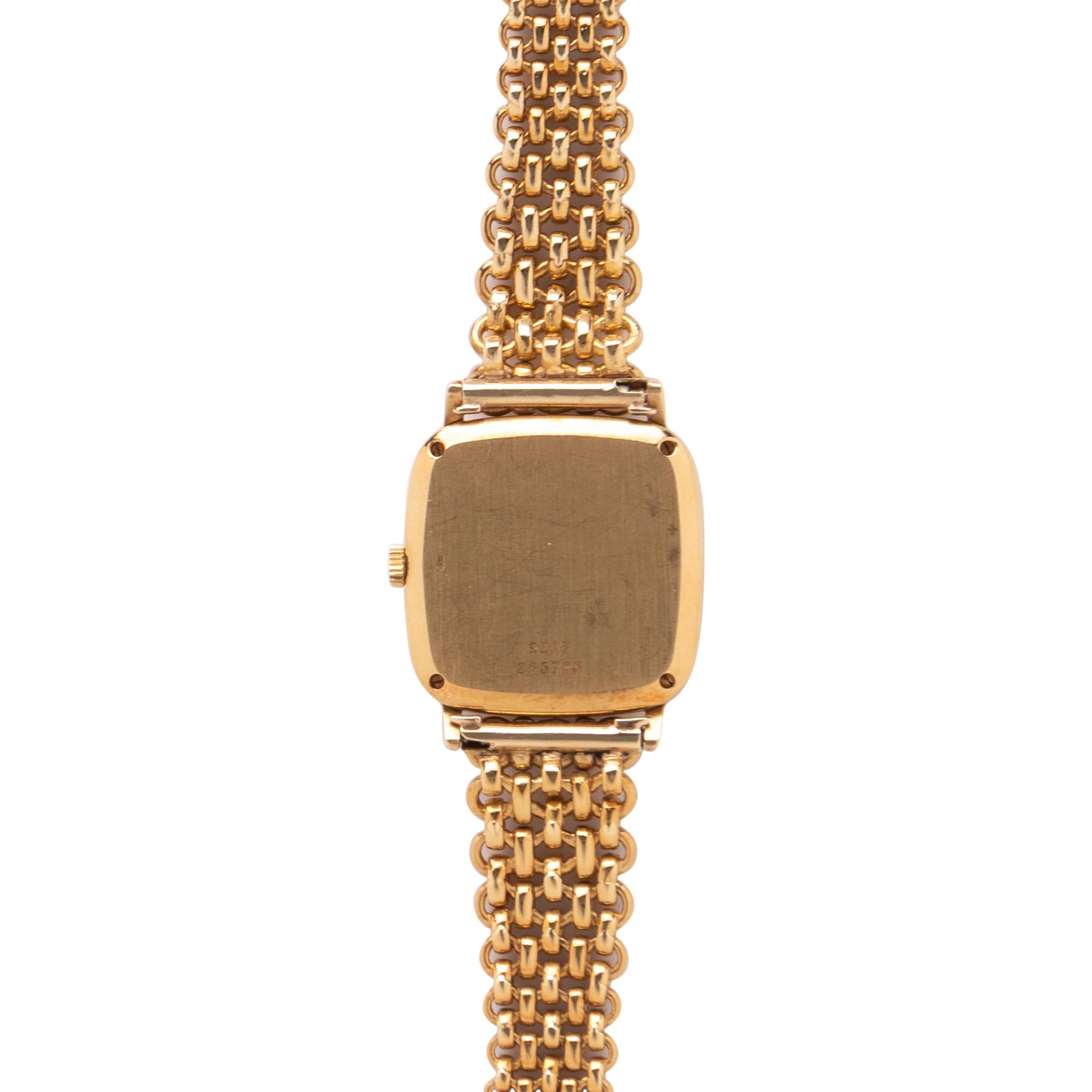 PIAGET, REF. 9907 18K YELLOW GOLD, LAPIS LAZULI AND DIAMOND WRISTWATCH