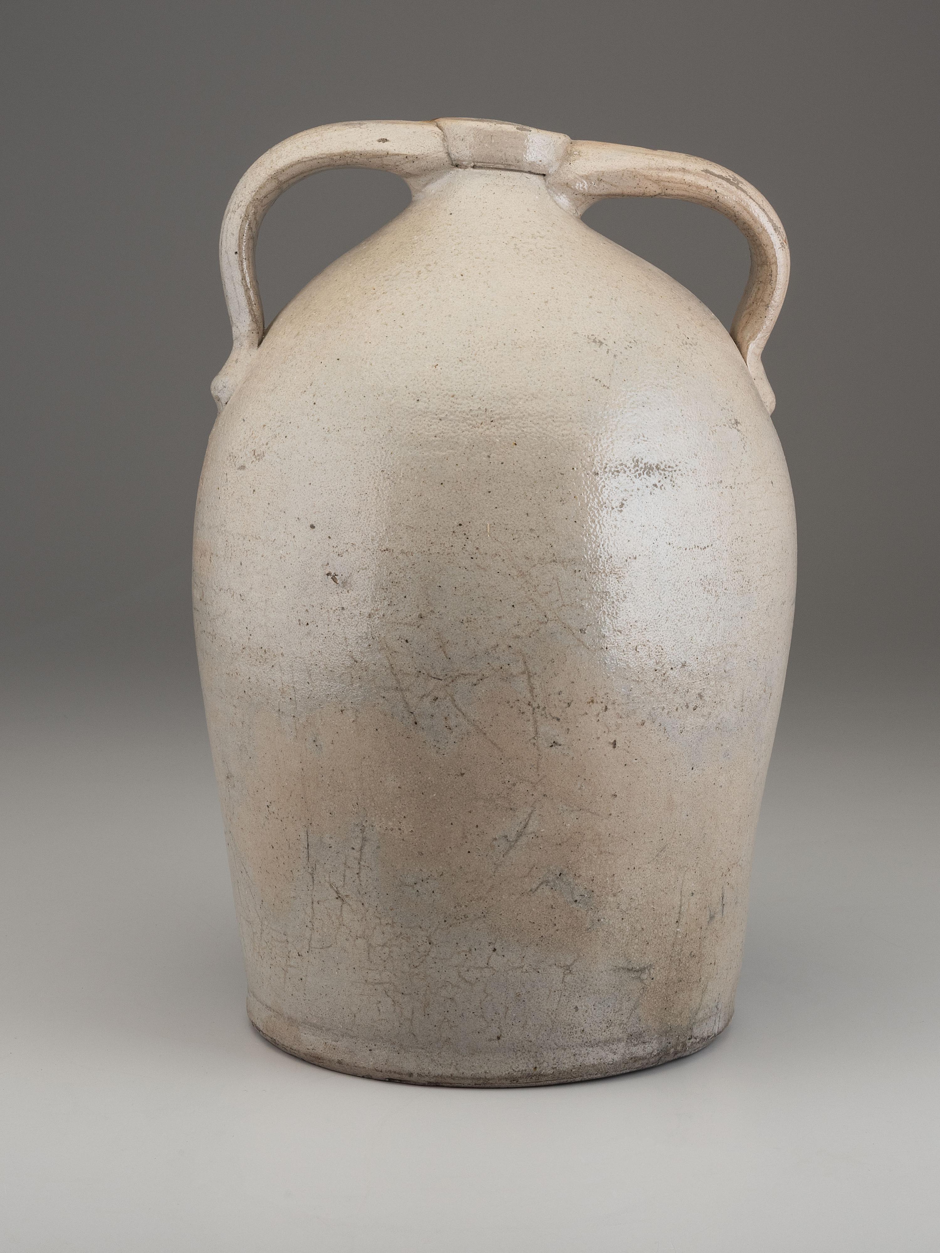 A Cobalt Decorated Stoneware Four-Gallon Twin-Handled Jug
