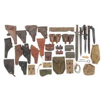 Group of WWI and WWII Holsters and Accoutrements