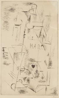 Nature morte à la bouteille de marc, 1911, published 1912
