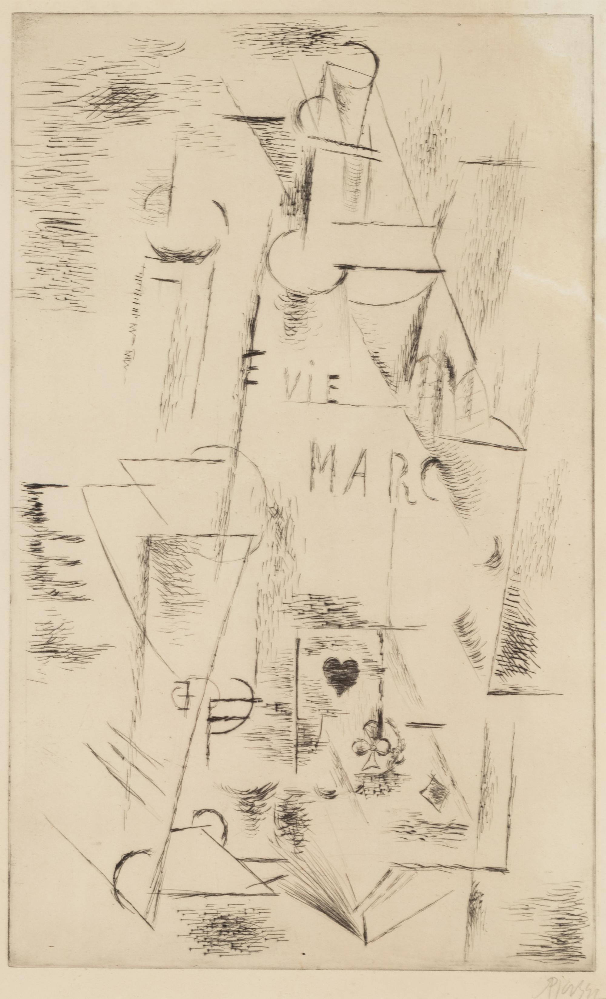Nature morte à la bouteille de marc, 1911, published 1912