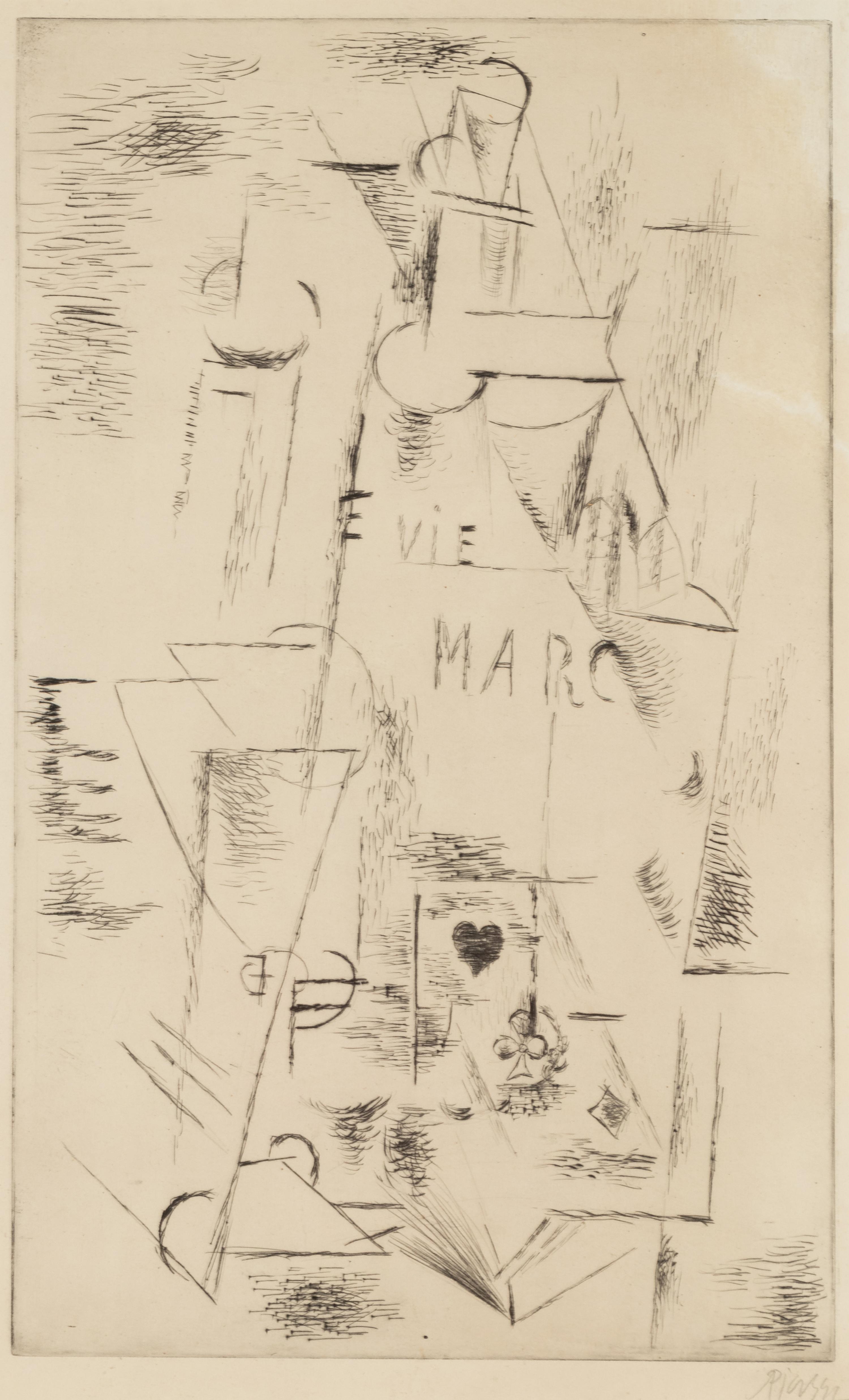 Nature morte à la bouteille de marc, 1911, published 1912