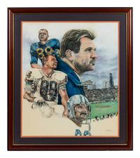 A Group of Theee Mike Ditka Artworks Formerly Displayed at Mike Ditka’s Restaurant