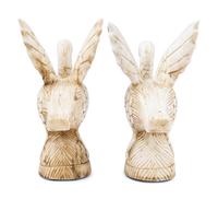 A Pair of Indian Carved Alabaster Geese