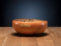 Polychrome Pottery Bowl, with Butterfly