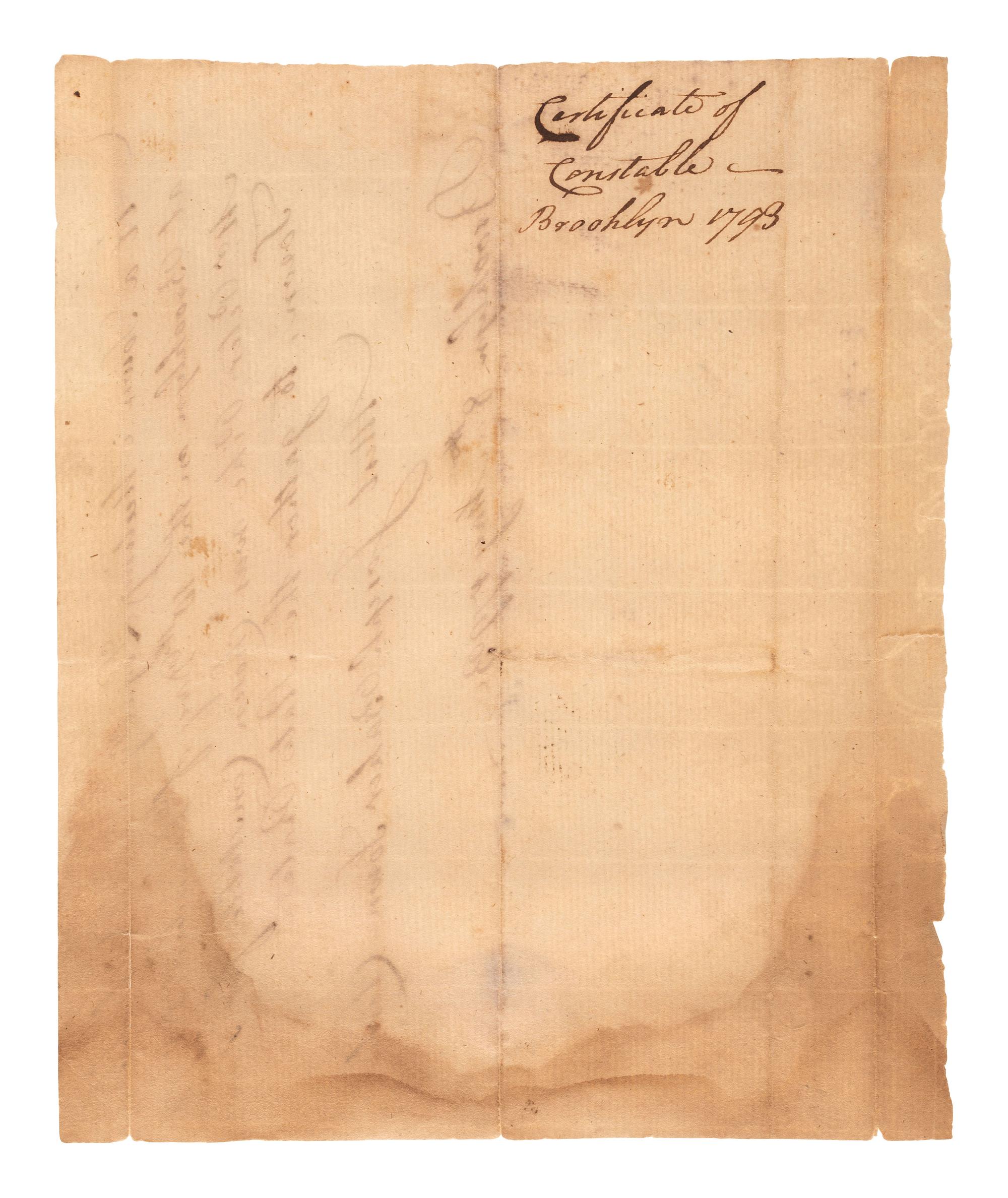[REVOLUTIONARY WAR]. A group of documents related to Revolutionary War-era figures including signatures of Daniel Brodhead and O.H. Williams.