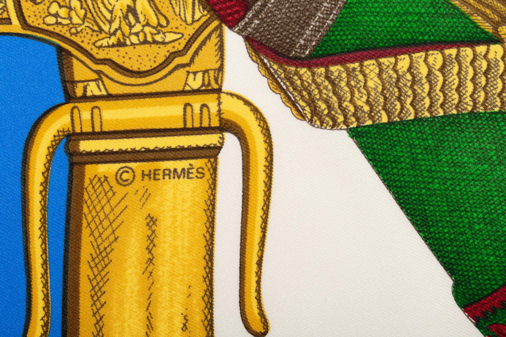 Three Hermès 90cm Silk Scarves