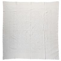 A Pieced Sunburst Quilt and a White Matelasse Coverlet
