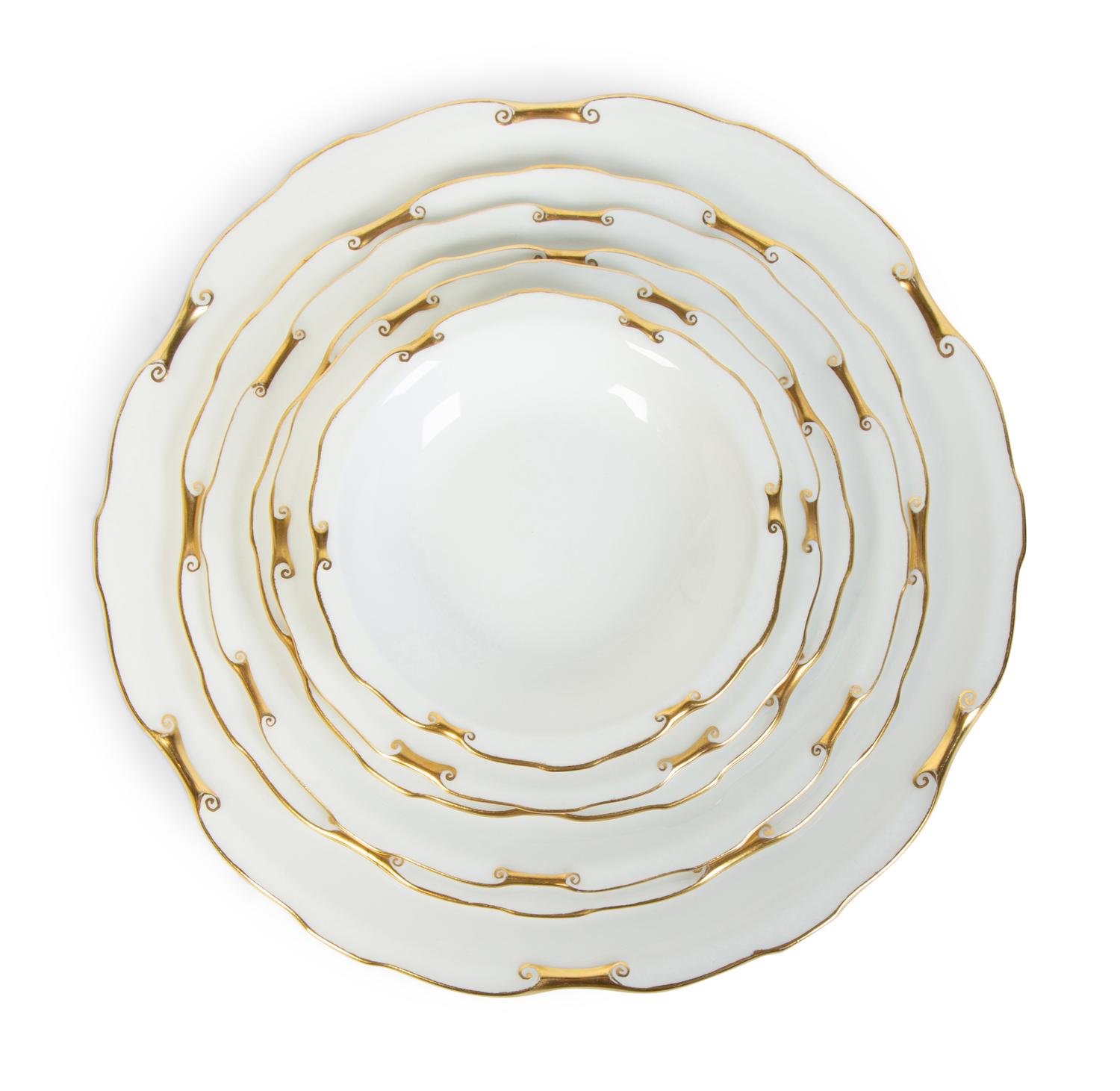 A Royal Crown Derby Porcelain Regency Pattern Dinner Service — 20TH CENTURY