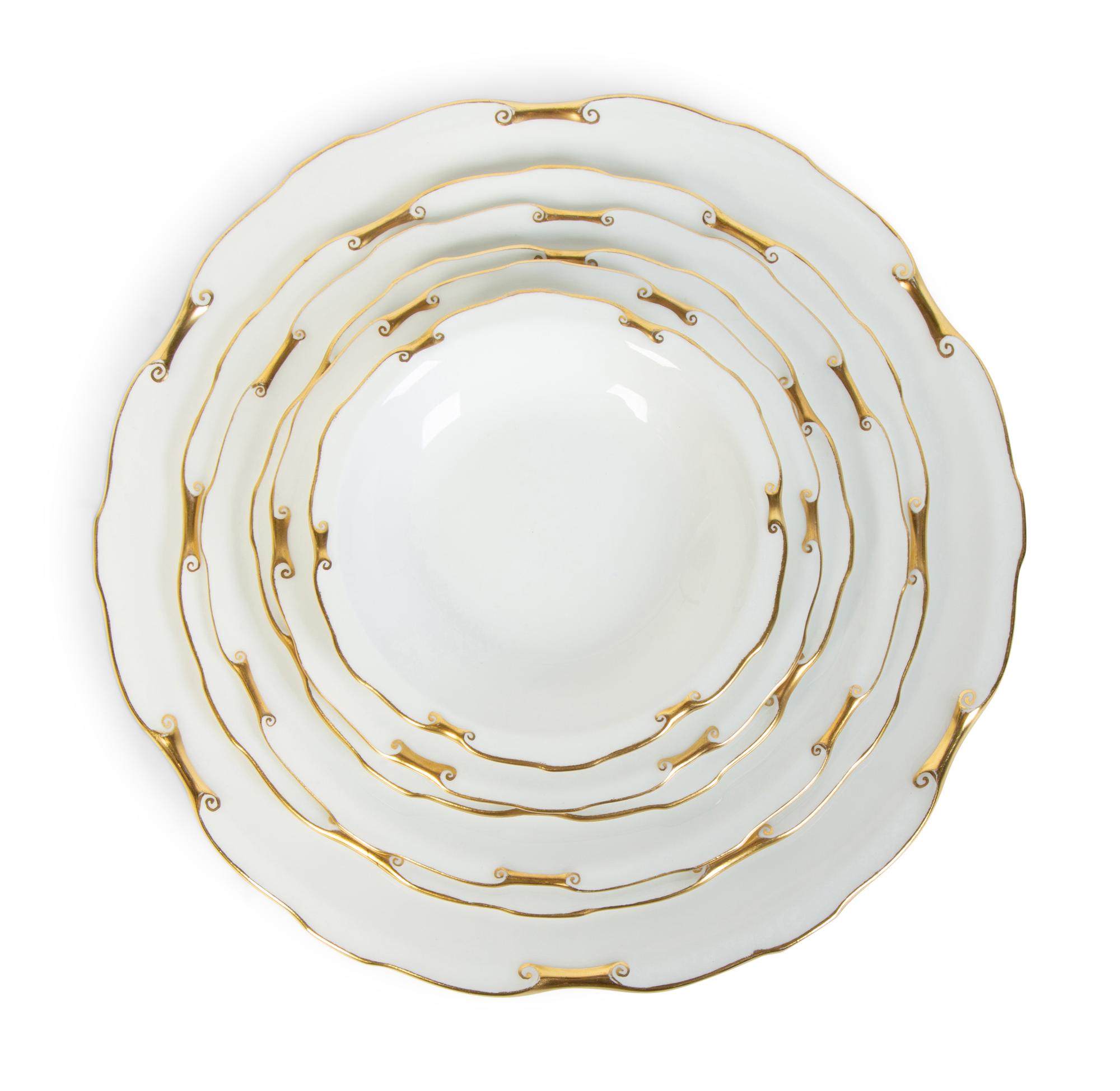 A Royal Crown Derby Porcelain Regency Pattern Dinner Service — 20TH CENTURY