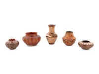 Five Turned Wood Vases by Ray Allen