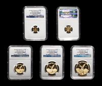 [MEXICO] A 2014-MO First Release Commemorative 5-Coin Gold Proof Set (NGC PF70 Ultra Cameo)