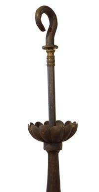A Wrought Iron Three-Arm Light Fixture by Jose Thenee 13" W x 15" D x 26" H — Argentina, Circa 1930
