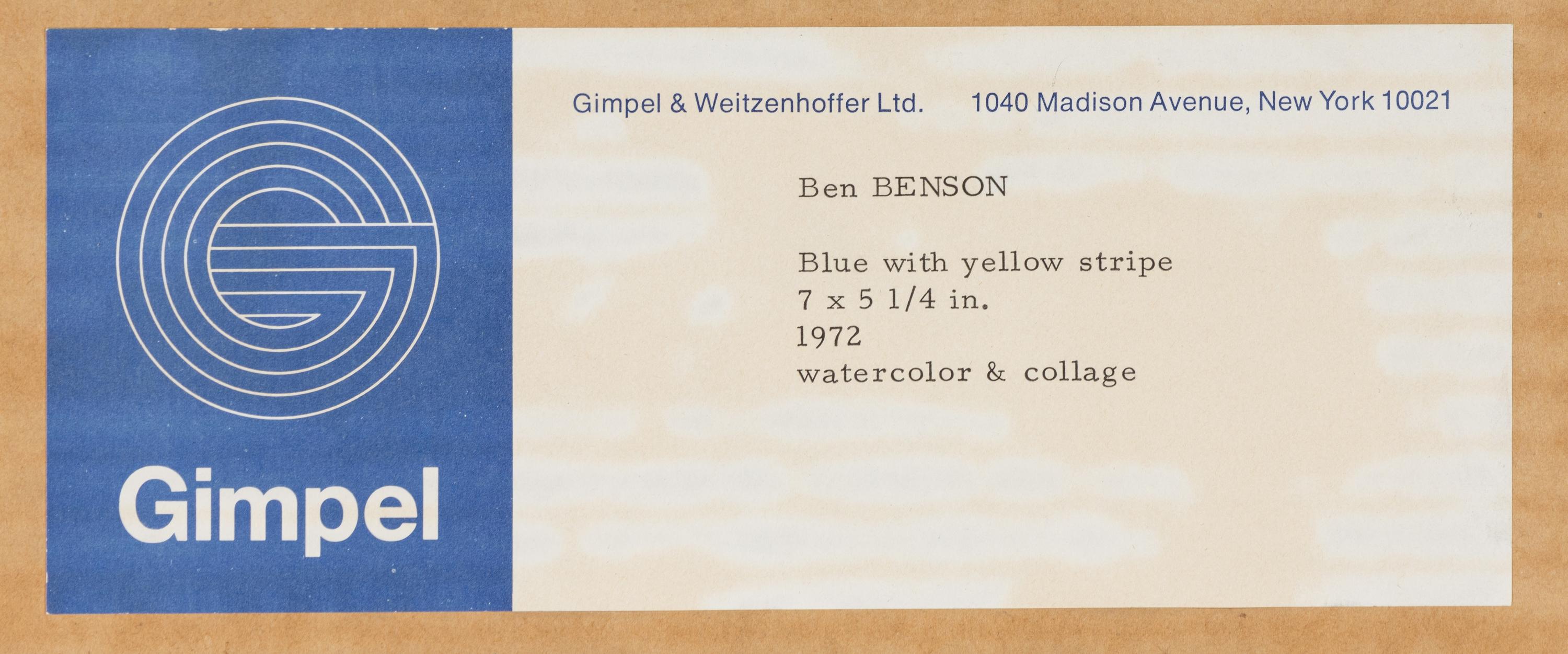 Blue with Yellow Stripe, 1972