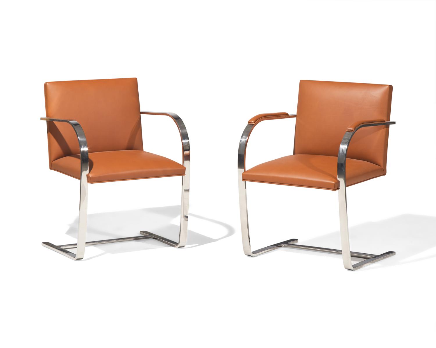 Set of Ten Brno Flat Bar Armchairs Knoll