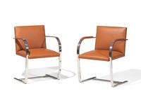 Set of Ten Brno Flat Bar Armchairs Knoll