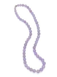 LAVENDER JADE BEAD NECKLACE