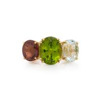 MULTIGEM AND YELLOW GOLD RING