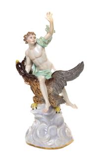 A Meissen Porcelain Mythological Figural Group, Height 12 inches.