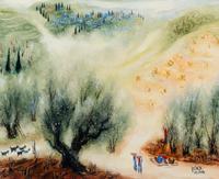 Reuven Rubin, (Israeli, 1893 - 1974), Landscape Near Safed
